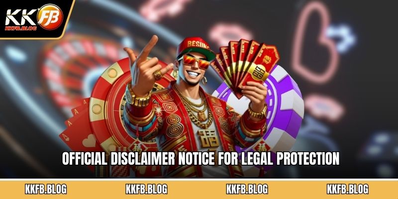 Official Disclaimer notice for legal protection